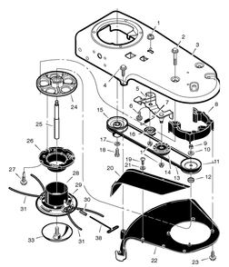 Cutting Head And Shield Diagram and Parts List for TM6000X8NC 2005 Briggs and Stratton Trimmer